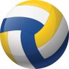 Vector illustration. Leather volleyball ball isolated on a white background